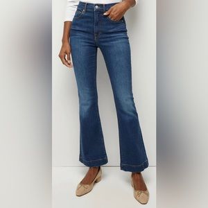Veronica Beard Carson Kick Flare Jean in Bright Blue size 24
